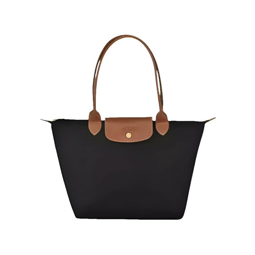 Longchamp Le Pliage Medium Shoulder Bag Black And Brown