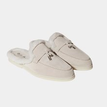 Loro Piana Charms Walk Babouche Suede Loafer With Soft Fur Lining