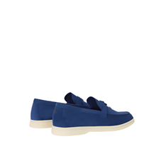 Loro Piana Summer Charms Walk Suede Blue Loafers - BEAUTY BAR