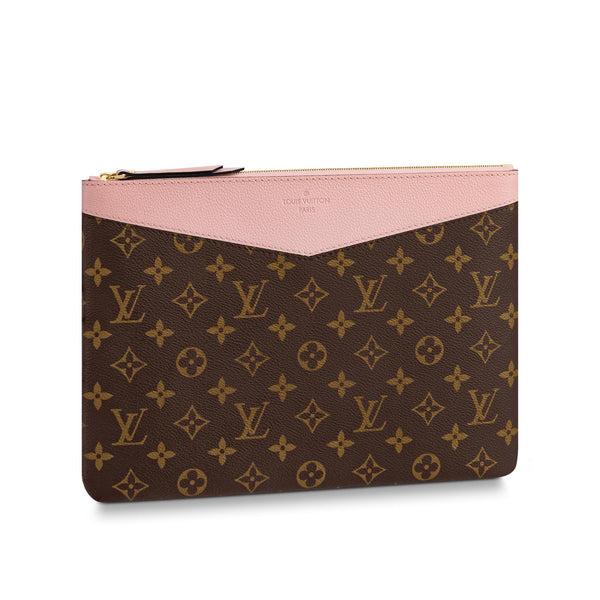 Louis Vuitton Daily Pink Monogram Canvas Clutsh - BEAUTY BAR