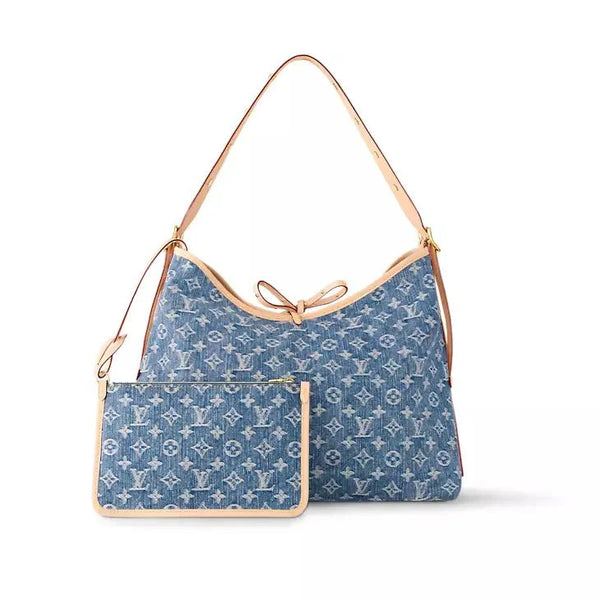 Louis Vuitton Monogram Denim CarryAll MM Bag - BEAUTY BAR