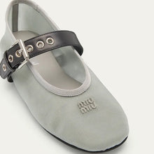 Miu Miu Aluminum Mesh Fabric Ballerinas