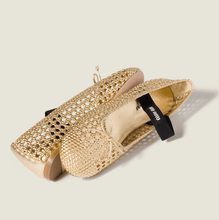 Miu Miu Braided Ballerina Flats Detailed With Soft Leather