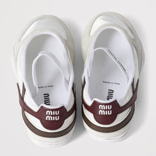 Miu Miu Fabric And Suede Gymnasium Ballet Flats