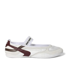 Miu Miu Fabric And Suede Gymnasium Ballet Flats