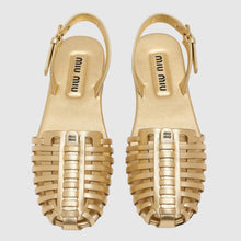 Miu Miu Laminated Nappa Leather Fisherman Sandals
