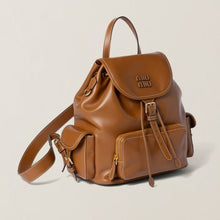 Miu Miu Leather Backpack Cognac - BEAUTY BAR