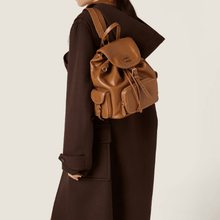 Miu Miu Leather Backpack Cognac - BEAUTY BAR