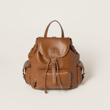 Miu Miu Leather Backpack Cognac - BEAUTY BAR