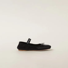 Miu Miu Logo-Strap Satin Ballerinas Shoes