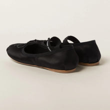 Miu Miu Logo-Strap Satin Ballerinas Shoes