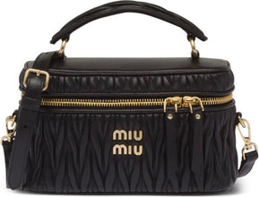 Miu Miu Matelassé Leather Mini Bag – Black - BEAUTY BAR