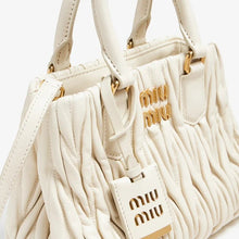 Miu Miu Matelassé Leather Mini Handbag – Off White