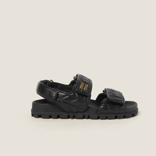 Miu Miu Sporty Matelassé Nappa Leather Sandals