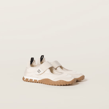 Miu Miu Tyre Technical Fabric And Suede Ballerinas