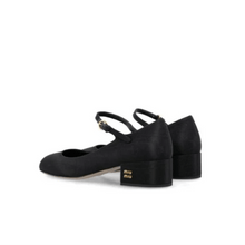 Miu Miu Women's Black Canvas Leather - Lined Mary Jane Pumps - BEAUTY BAR