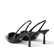 Prada Leather Slingback Pumps Black Heels