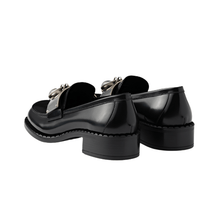 Prada Brushed Leather Loafers With Metal Details - BEAUTY BAR