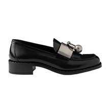 Prada Brushed Leather Loafers With Metal Details - BEAUTY BAR
