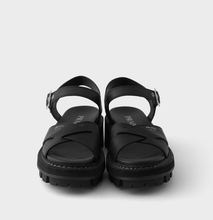 Prada Crisscross Leather Platform Sandals - BEAUTY BAR