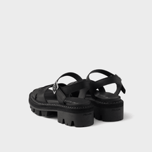 Prada Crisscross Leather Platform Sandals - BEAUTY BAR