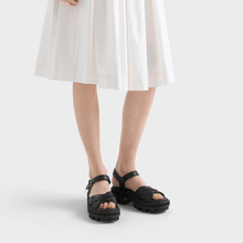 Prada Crisscross Leather Platform Sandals - BEAUTY BAR