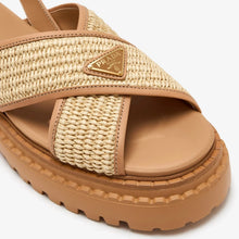 Prada Cross-Strap Platform Sandals Neutrals - BEAUTY BAR