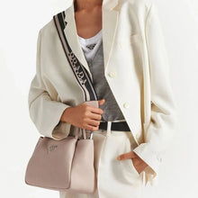Prada Logo Lettering Top Handle Beige Bag