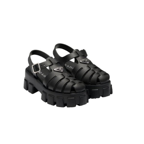 Prada Monolith Caged Rubber Sandals