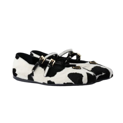 Prada Printed Leather Ballerinas | Saks Fifth Avenue