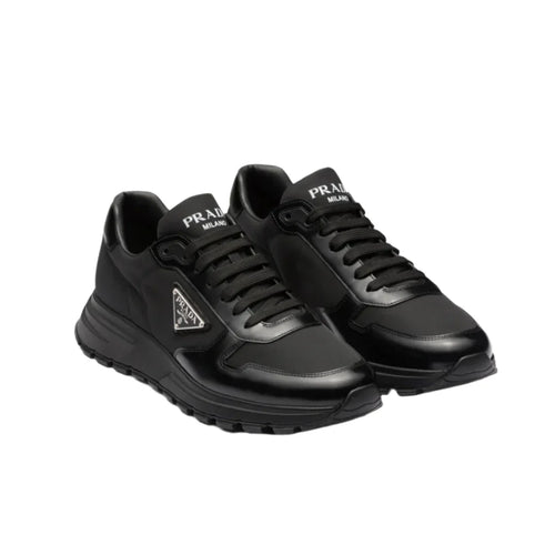 Prada Sneakers In Recycled Nylon And Patent Leather