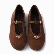 Prada Suede Ballerinas For Women - Brown