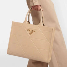 Prada Symbole Large Top-Handle Bag Beige