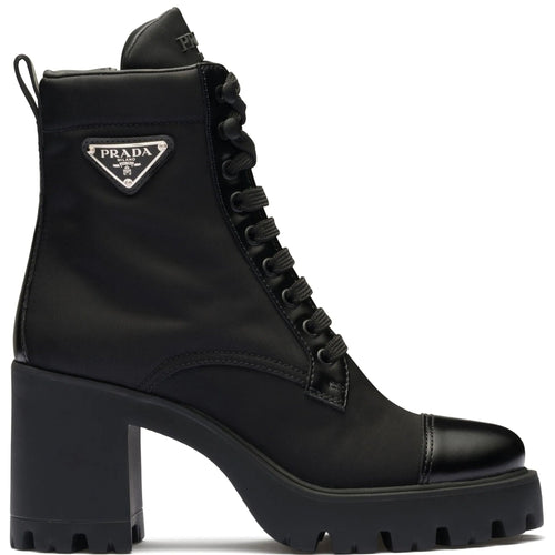 Prada Triangle-Logo Ankle Boots