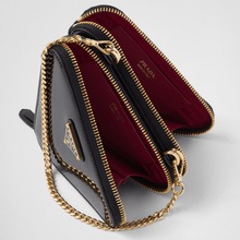 Prada Triangle - Logo Leather Mini Pouch - BEAUTY BAR