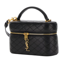 Saint Laurent Black Vanity Bag With Cassandre In Quilted Leather Woman - BEAUTY BAR