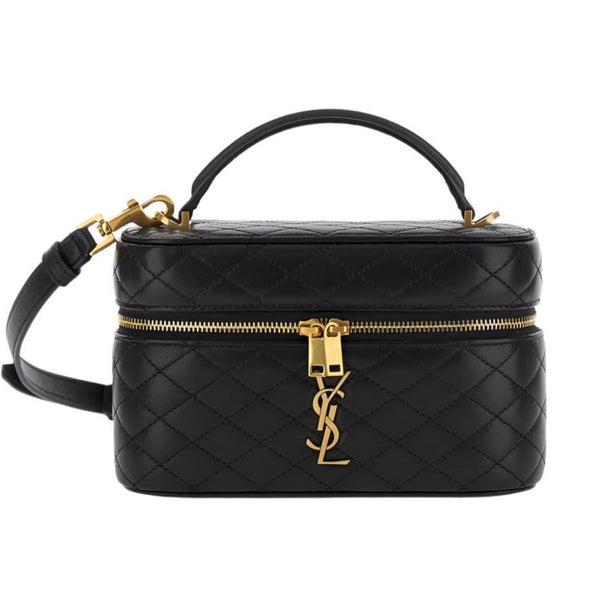 Saint Laurent Black Vanity Bag With Cassandre In Quilted Leather Woman - BEAUTY BAR