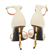 Saint Laurent Cream Leather Opyum Sandals - BEAUTY BAR