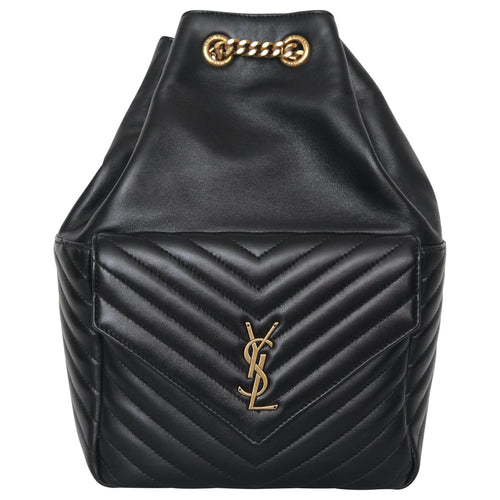 Yves Saint Laurent Joe Quilted Backpack Black