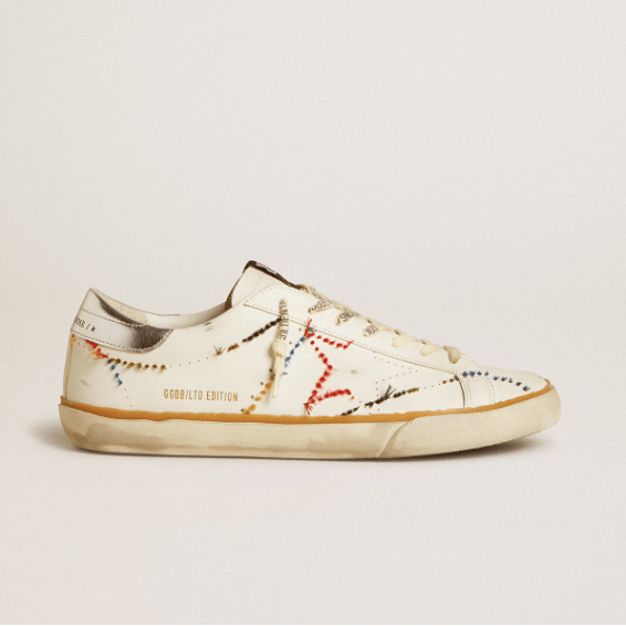 Super-Star LTD With Perforated Star And Metallic Leather Heel Tab