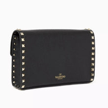 Valentino Black Garavani Small Rockstud Crossbody Bag in Grainy Leather - BEAUTY BAR