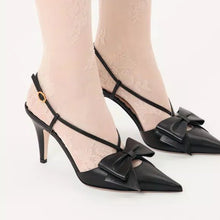 Valentino Bowow Slingback Pumps In leather 85mm