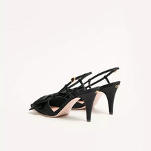 Valentino Bowow Slingback Pumps In leather 85mm