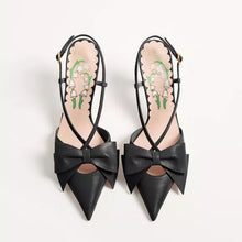Valentino Bowow Slingback Pumps In leather 85mm