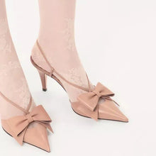Valentino Bowow Slingback Pumps In Leather - BEAUTY BAR