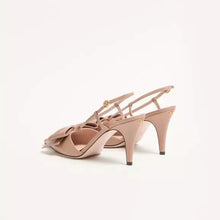 Valentino Bowow Slingback Pumps In Leather - BEAUTY BAR