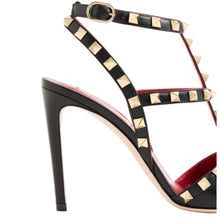 Valentino Garavani Black Leather Rockstud Cage Pumps - BEAUTY BAR