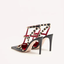Valentino Garavani Black Leather Rockstud Cage Pumps - BEAUTY BAR
