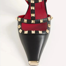 Valentino Garavani Black Leather Rockstud Cage Pumps - BEAUTY BAR