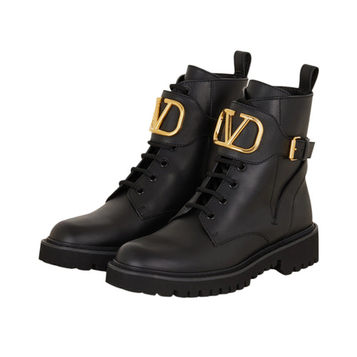 Valentino Garavani Lace-Up Boots Vlogo Signature